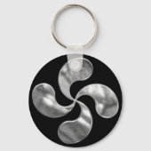 Silver Basque Cross Sleutelhanger (Voorkant)