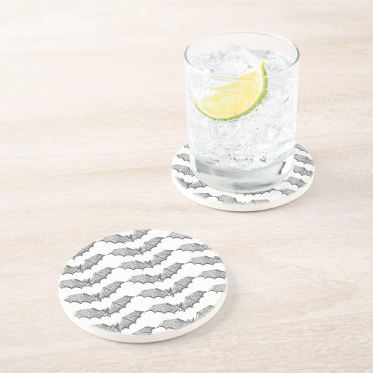 Silver Bats Halloween Onderzetter (Zijkant)