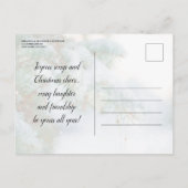 Silver Baubles Snow Wonderland Kerstfeest Uitnodiging Briefkaart (Achterkant)