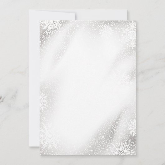 Silver Baubles Snowflakes Kerstfeestdag Kaart (Achterkant)