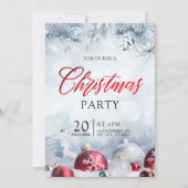 Silver Baubles Snowflakes Kerstfeestdag Kaart (Voorkant)