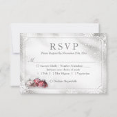 Silver Baubles Snowflakes kerstfeestdag RSVP (Voorkant)