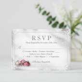 Silver Baubles Snowflakes kerstfeestdag RSVP (Staand voorkant)