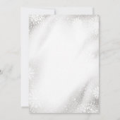 Silver Baubles Snowflakes Nieuwjaarsfeest Kaart (Achterkant)