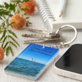 Silver Beach vuurtoren – Lake Michigan Sleutelhanger (Voorkant Rechts)