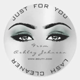 Silver Beauty Glitter Blauwgroen Lash Make-up Clea Ronde Sticker