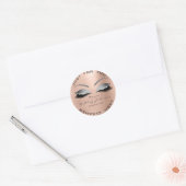 Silver Beauty Salon Glitter Roos Gold Lash Cleaner Ronde Sticker (Envelop)