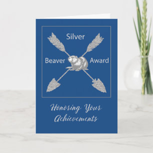 Silver Beaver Award Gefeliciteerd Arrows Beaver Kaart