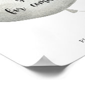 Silver Beer Ballon \ Dank u voor het komen Poster (Hoek)