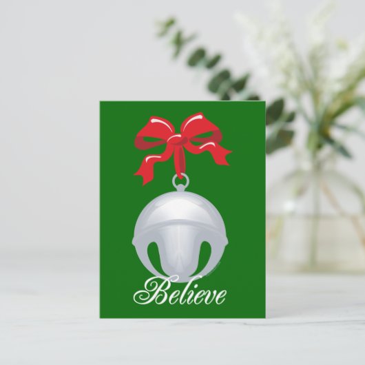 Silver Bell Believe Briefkaart (Staand voorkant)