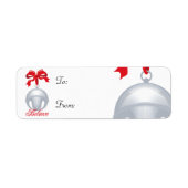Silver Bell Believe Gift Label Label (Voorkant)