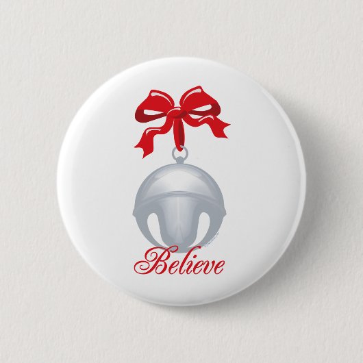 Silver Bell Believe Ronde Button 5,7 Cm (Voorkant)