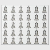 Silver Bell White Wrapping Paper Cadeaupapier (Vlak)