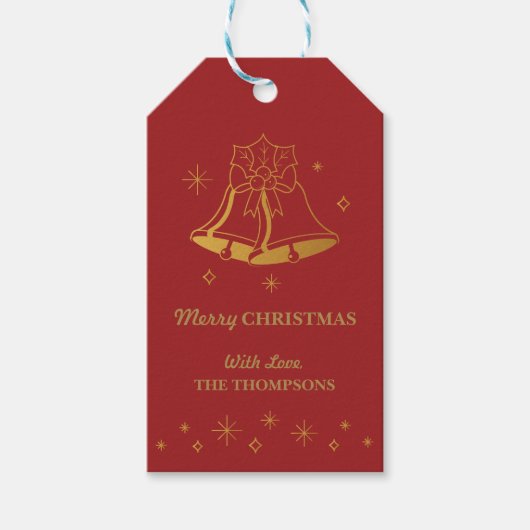 SILVER BELLS / Christmas Gift Label Cadeaulabel (Voorkant)