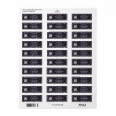 Silver Bells & Diagonal Stripes Etiket (Full Sheet)