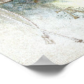 Silver Bells en Church Vintage Kerstmis Poster (Hoek)