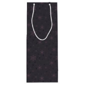 Silver Bells en Paarse Bow Snowflakes Wijn Cadeautas (Achterkant)