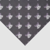 Silver Bells en Paarse Bows Tissuepapier (Detail)