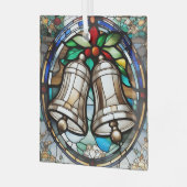 Silver Bells Faux-Glas in lood Glas Ornament (Voorkant links)