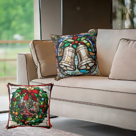 Silver Bells Faux-Glas in lood Kussen