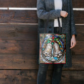 Silver Bells Faux-Glas in lood Tote Bag