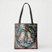 Silver Bells Faux-Glas in lood Tote Bag (Voorkant)