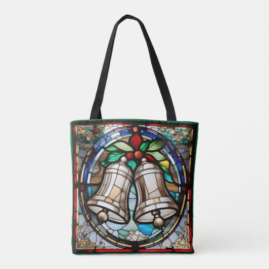 Silver Bells Faux-Glas in lood Tote Bag (Achterkant)