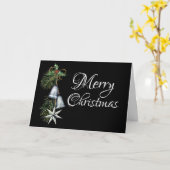 Silver Bells Holly en Pine Elegant Kerstmis Kaart (Gele Bloem)