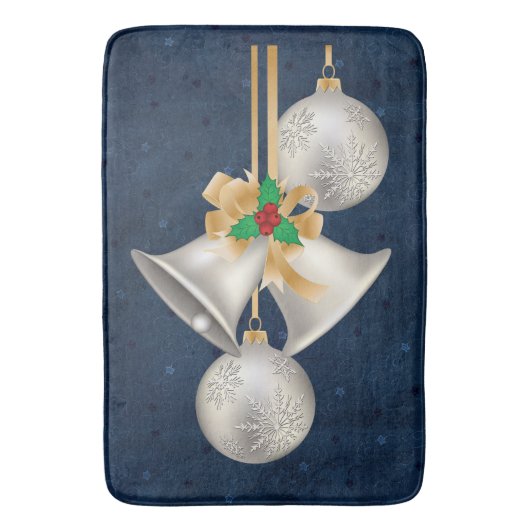 Silver Bells kerstbathmat Badmat (Voorkant Verticaal)