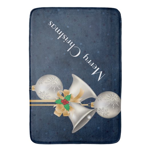 Silver Bells kerstbathmat Badmat (Voorkant Verticaal)