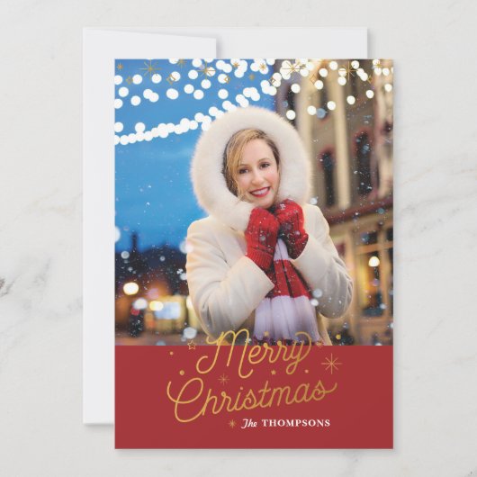 SILVER BELLS / kerstfotokaart Feestdagenkaart (Voorkant)