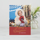 SILVER BELLS / kerstfotokaart Feestdagenkaart (Staand voorkant)