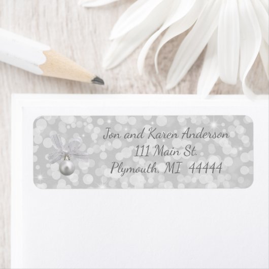 Silver Bells kerstlabel Etiket (Insitu)