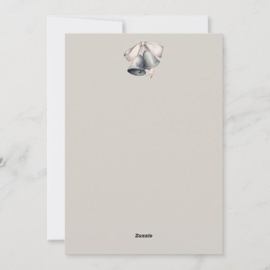 Silver Bells Kerstmis Feestdagenkaart (Achterkant)