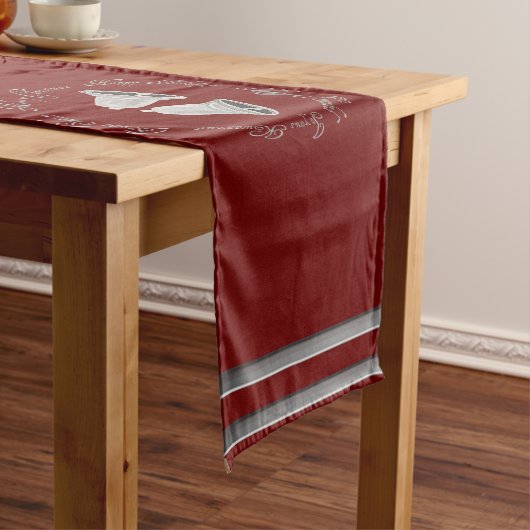 Silver Bells Kerstmis Lange Tafelloper (Voorbeeld)