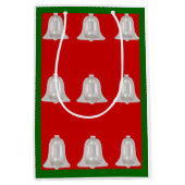 Silver Bells middelgrote Gift Bag Medium Cadeauzakje (Voorkant)
