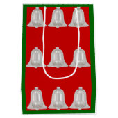 Silver Bells middelgrote Gift Bag Medium Cadeauzakje (Achterkant)