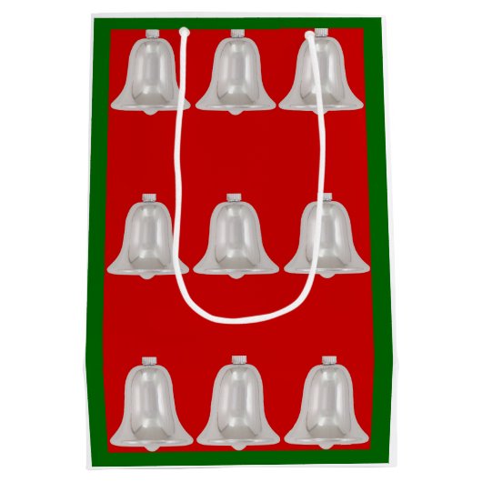 Silver Bells middelgrote Gift Bag Medium Cadeauzakje (Achterkant)