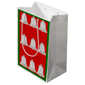 Silver Bells middelgrote Gift Bag Medium Cadeauzakje (Achterkant Gekanteld)