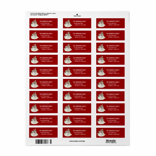 Silver Bells op rood etiket (Full Sheet)