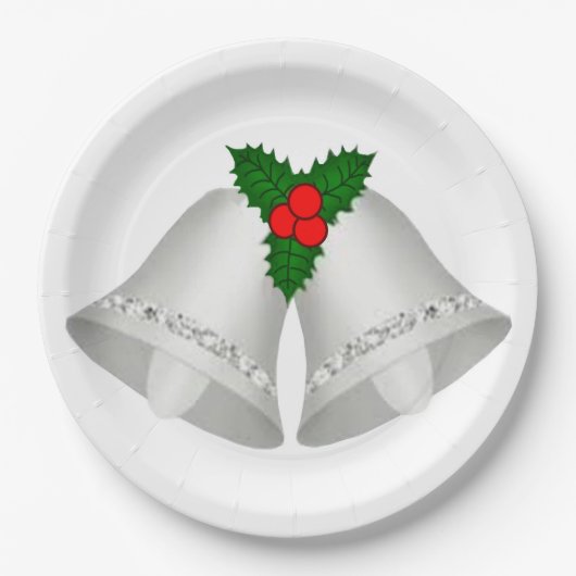 Silver Bells papier Borden Papieren Bordje (Voorkant)
