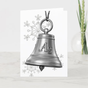 Silver Bells Periodic Table Kerstscience Snow Feestdagen Kaart
