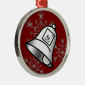 Silver Bells Periodic Table Snowflake Science Gift Metalen Ornament (Rechts)