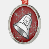 Silver Bells Periodic Table Snowflake Science Gift Metalen Ornament (Links)