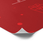 Silver Bells Poster met kerstmis 24x36 / Red (Hoek)