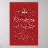 Silver Bells Poster met kerstmis 24x36 / Red (Voorkant)
