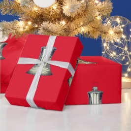 Silver Bells Red Wrapping Paper Cadeaupapier