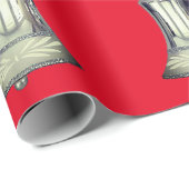 Silver Bells Red Wrapping Paper Cadeaupapier (Rol Hoek)