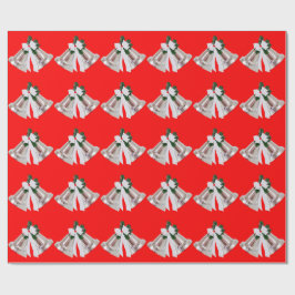 Silver Bells Red Wrapping Paper Cadeaupapier