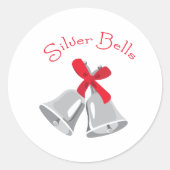 Silver Bells Ronde Sticker (Voorkant)